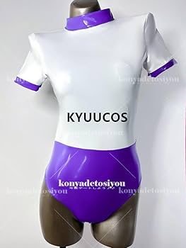 Amazon.co.jp: 【KYUUCOS】Z 白＆薄紫 超光沢 レオタード